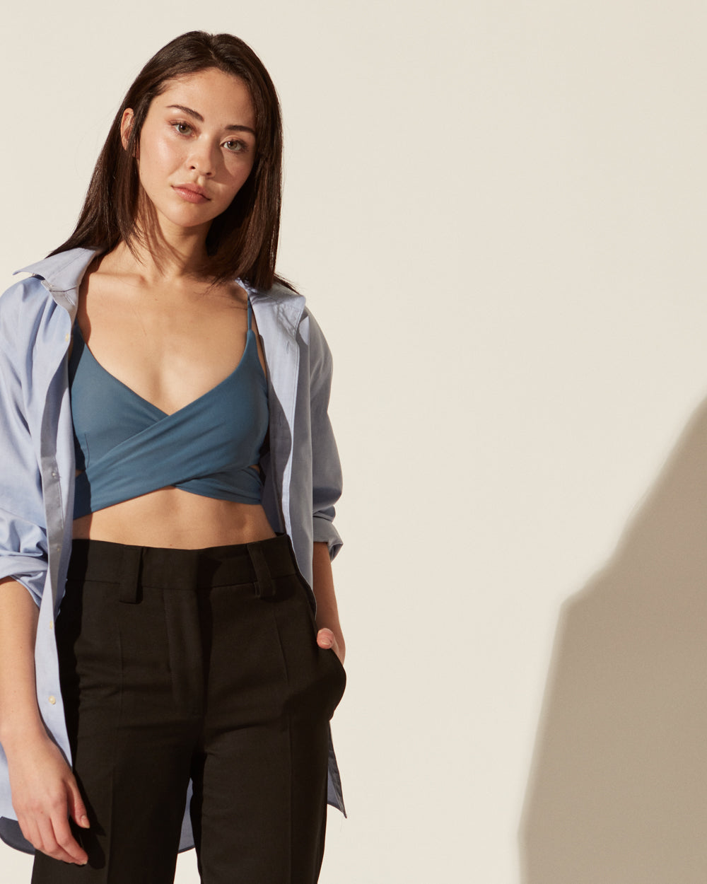 OCIN Wrap Top - Sea | Eco-friendly and ethical swim – OCIN